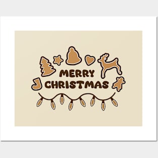 Merry Christmas - Gingerbread Posters and Art